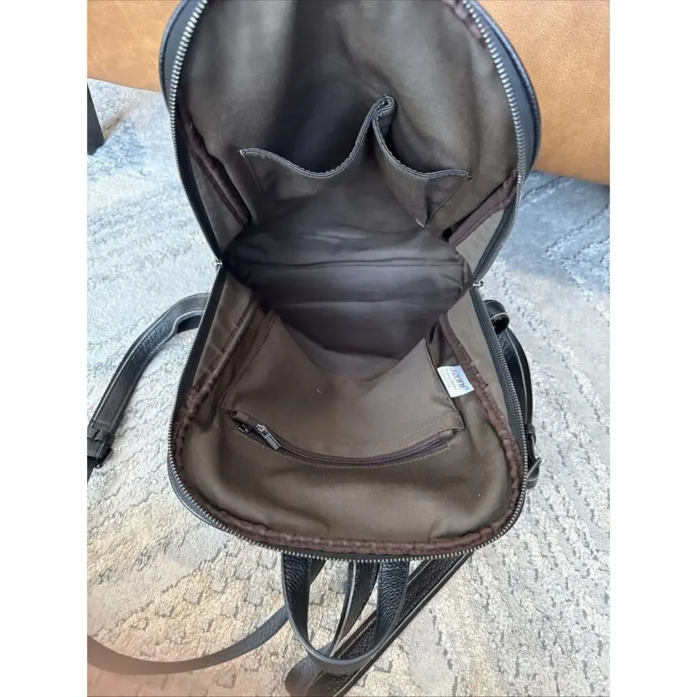SZONE Women's Black Leather Backpack Convertible